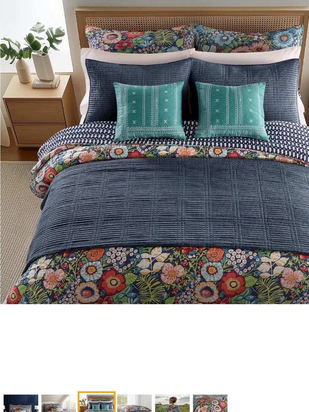 Levtex Home - Night Garden Quilt Set - Full/Queen Quilt and Two Standard Shams